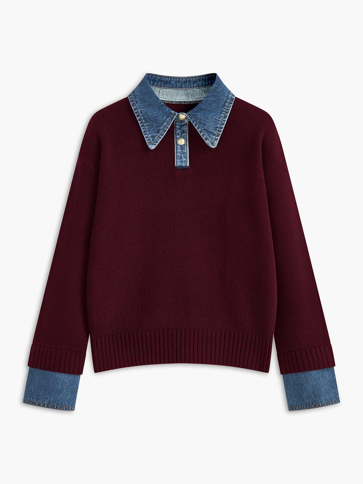 Sweter damski | 2-w-1, klapy