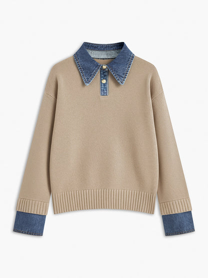 Sweter damski | 2-w-1, klapy