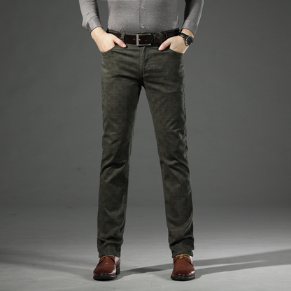 Spodnie męskie w kratę | slim fit, strukturalny pas