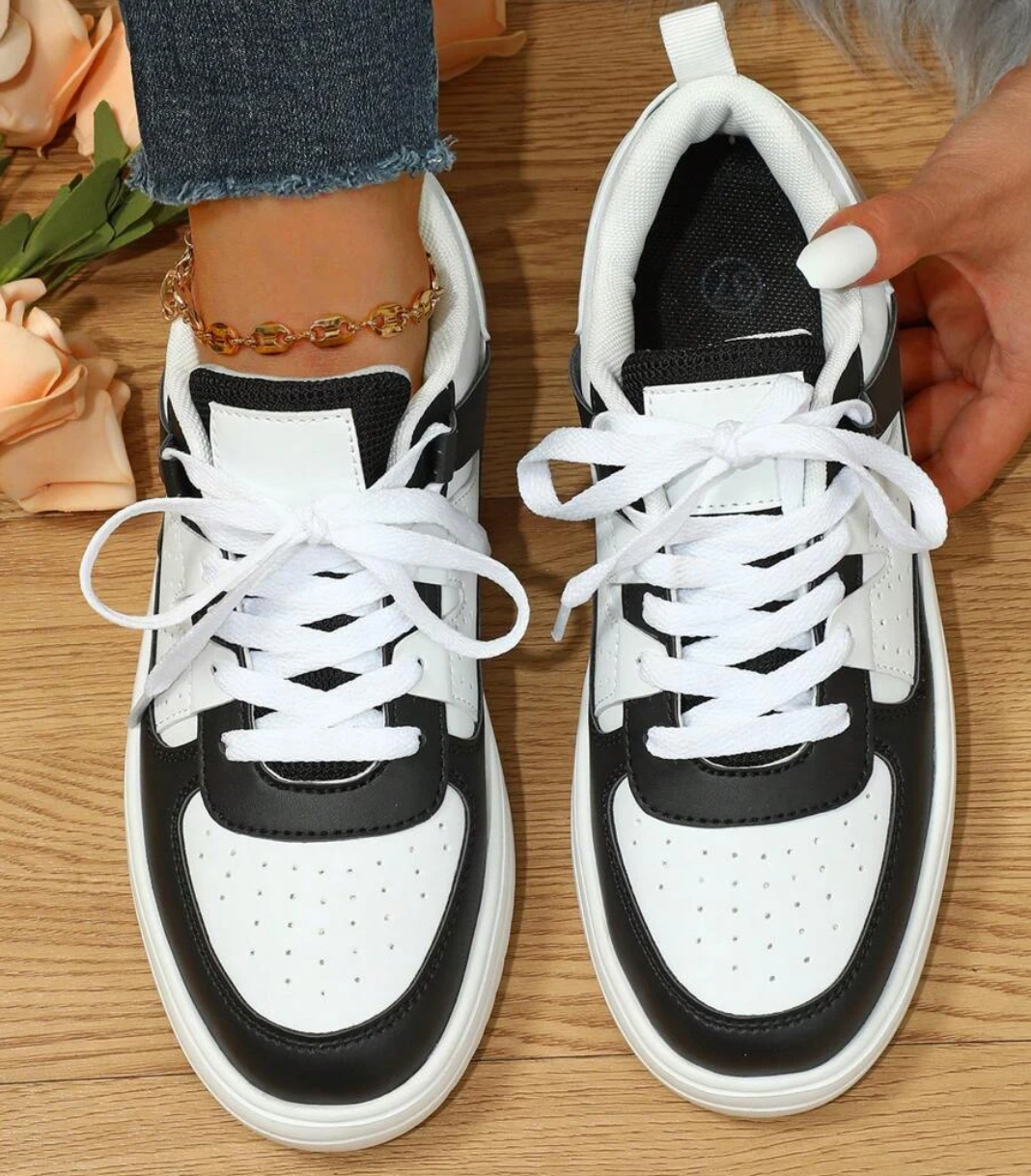 Trampki damskie | antypoślizgowa podeszwa, sznurowane