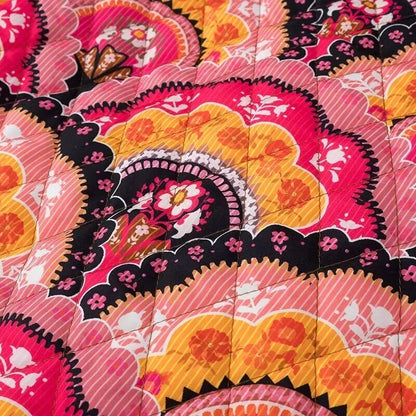 Kurtka boho | podszewka sherpa, wzór wielokolorowy