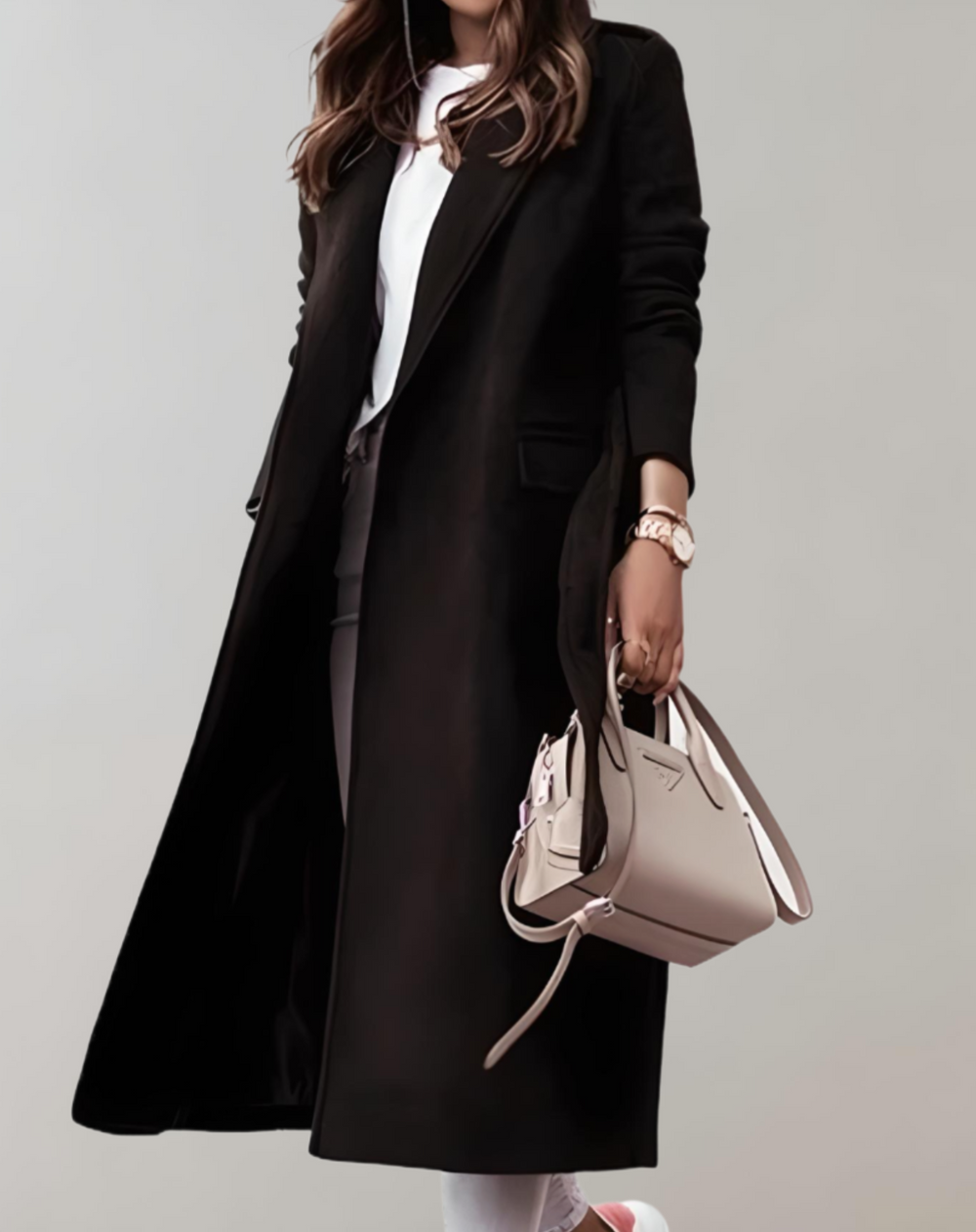 Płaszcz damski | oversize, długi fason