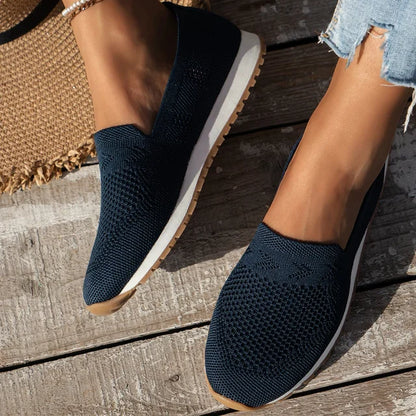 Buty wsuwane damskie | siateczkowa cholewka