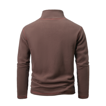 Pulower męski | demi-zip, kontrastowe szwy
