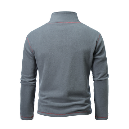 Pulower męski | demi-zip, kontrastowe szwy