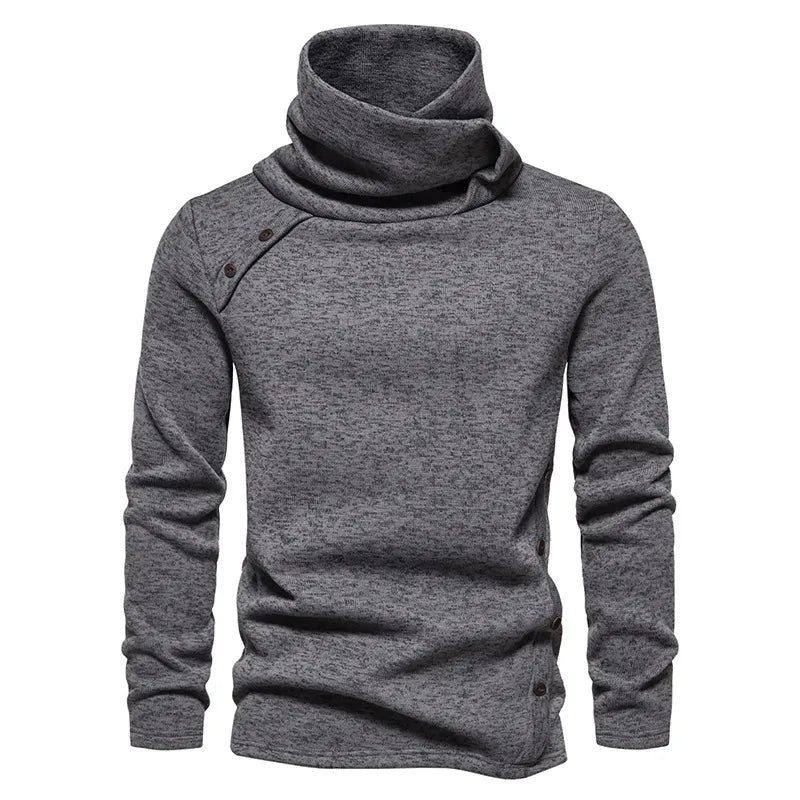 Sweter męski | wysoki kołnierz, ściągacze
