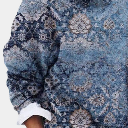 Sweter damski | nadruk, prosty krój