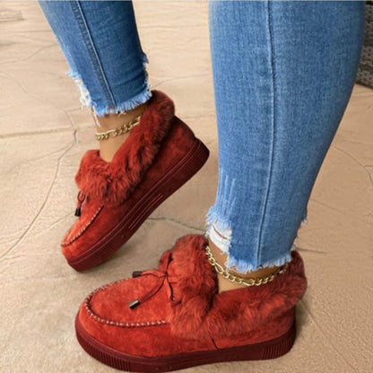 Buty zimowe damskie | futerko, ocieplane wnętrze