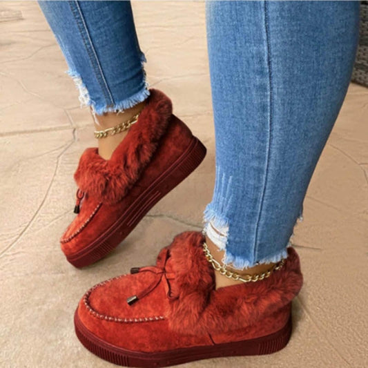 Buty zimowe damskie | futerko, ocieplane wnętrze