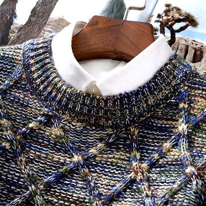 Sweter męski | wzór strukturalny, dzianina