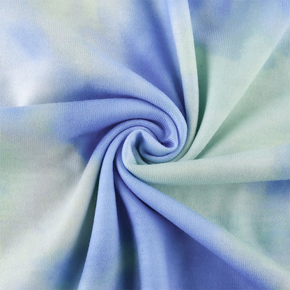 Komplet damski | print tie dye, legginsy i koszulka