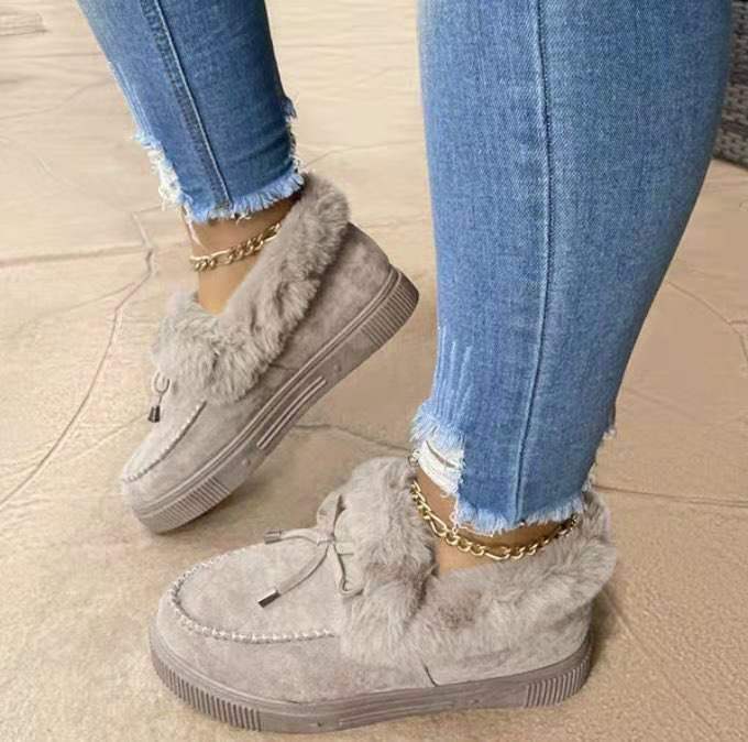 Buty zimowe damskie | futerko, ocieplane wnętrze