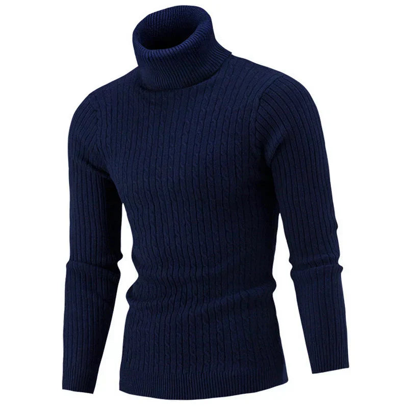 Sweter męski zimowy | golf, długi rękaw