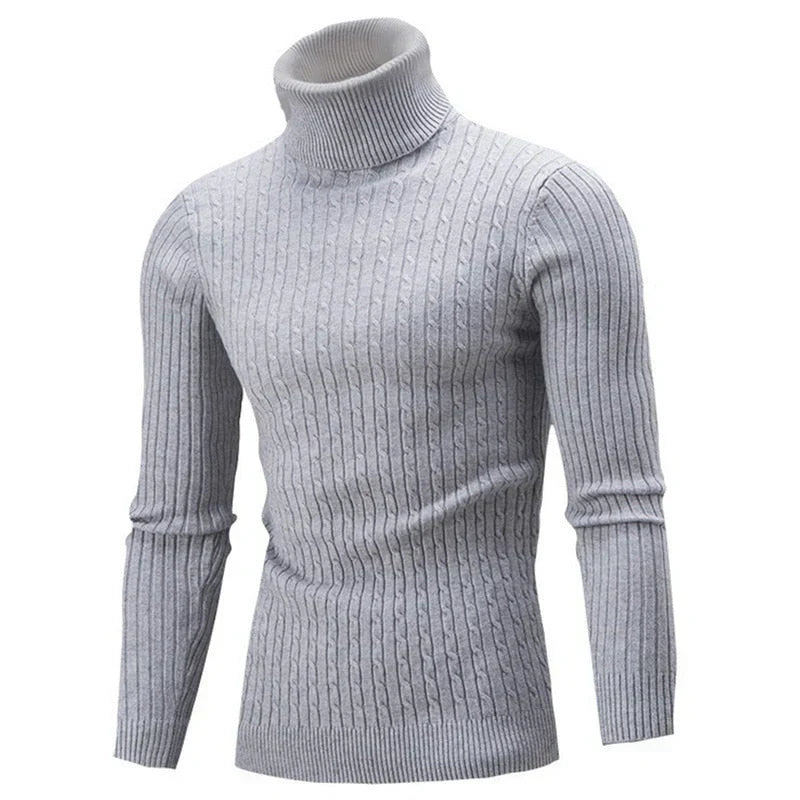 Sweter męski zimowy | golf, długi rękaw