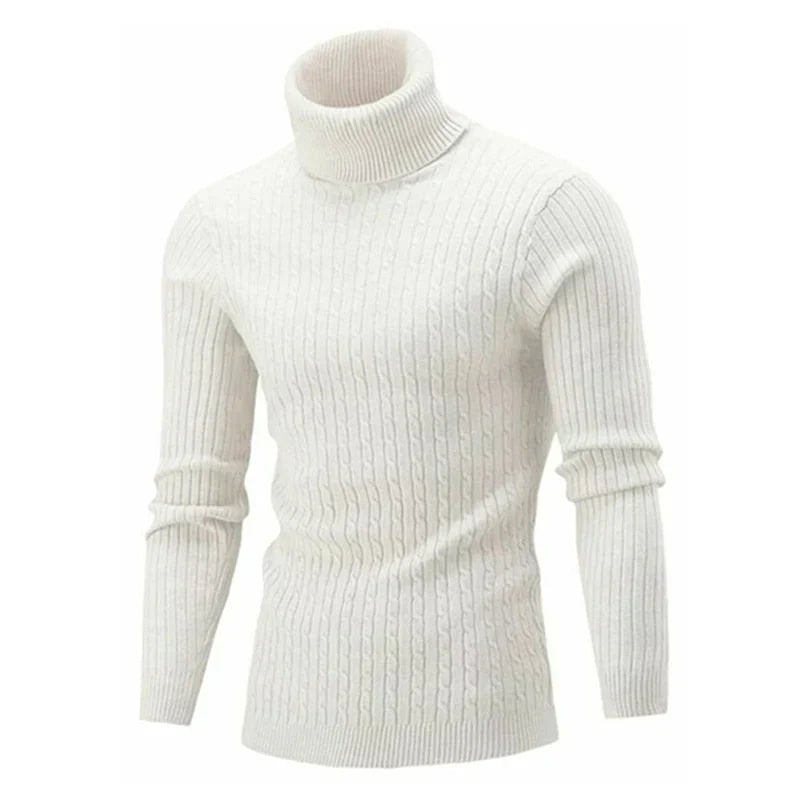 Sweter męski zimowy | golf, długi rękaw