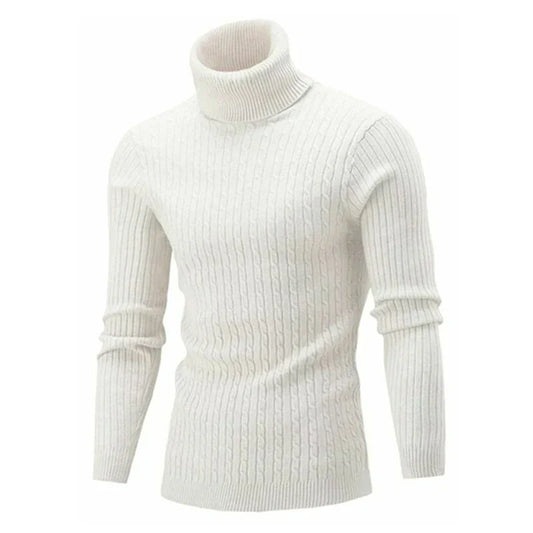 Sweter męski zimowy | golf, długi rękaw