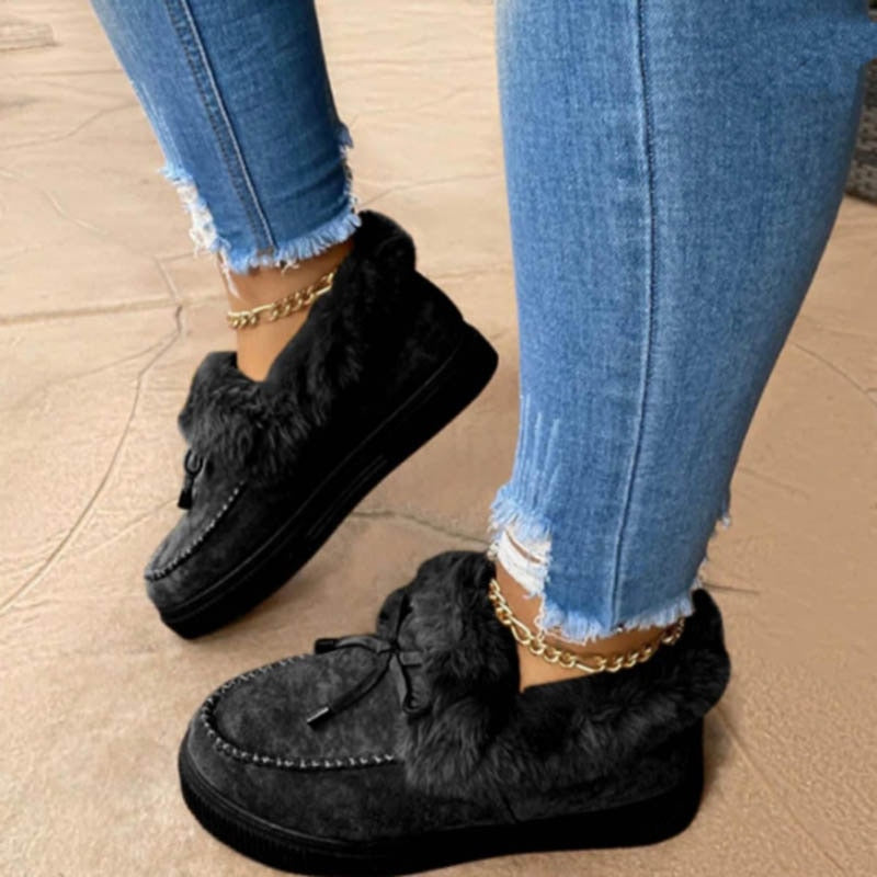 Buty zimowe damskie | futerko, ocieplane wnętrze