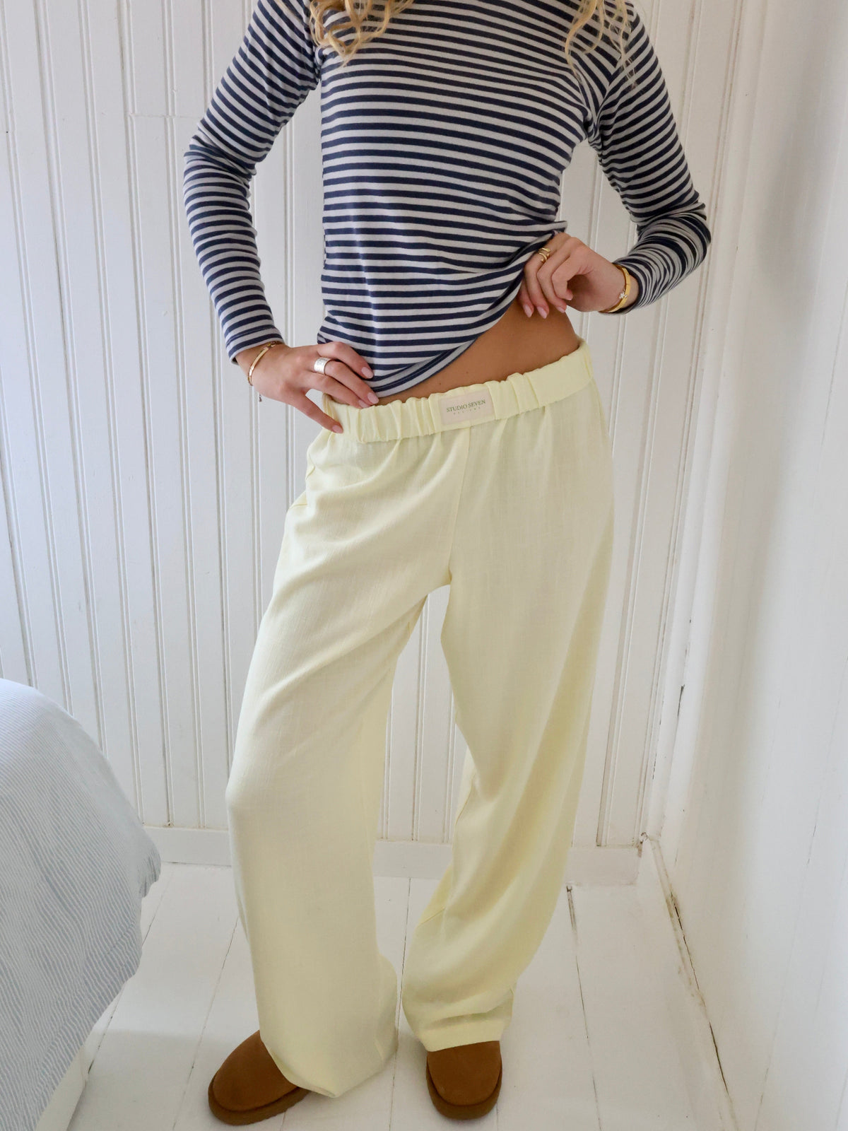 Spodnie loungewear damskie | elastyczny pas