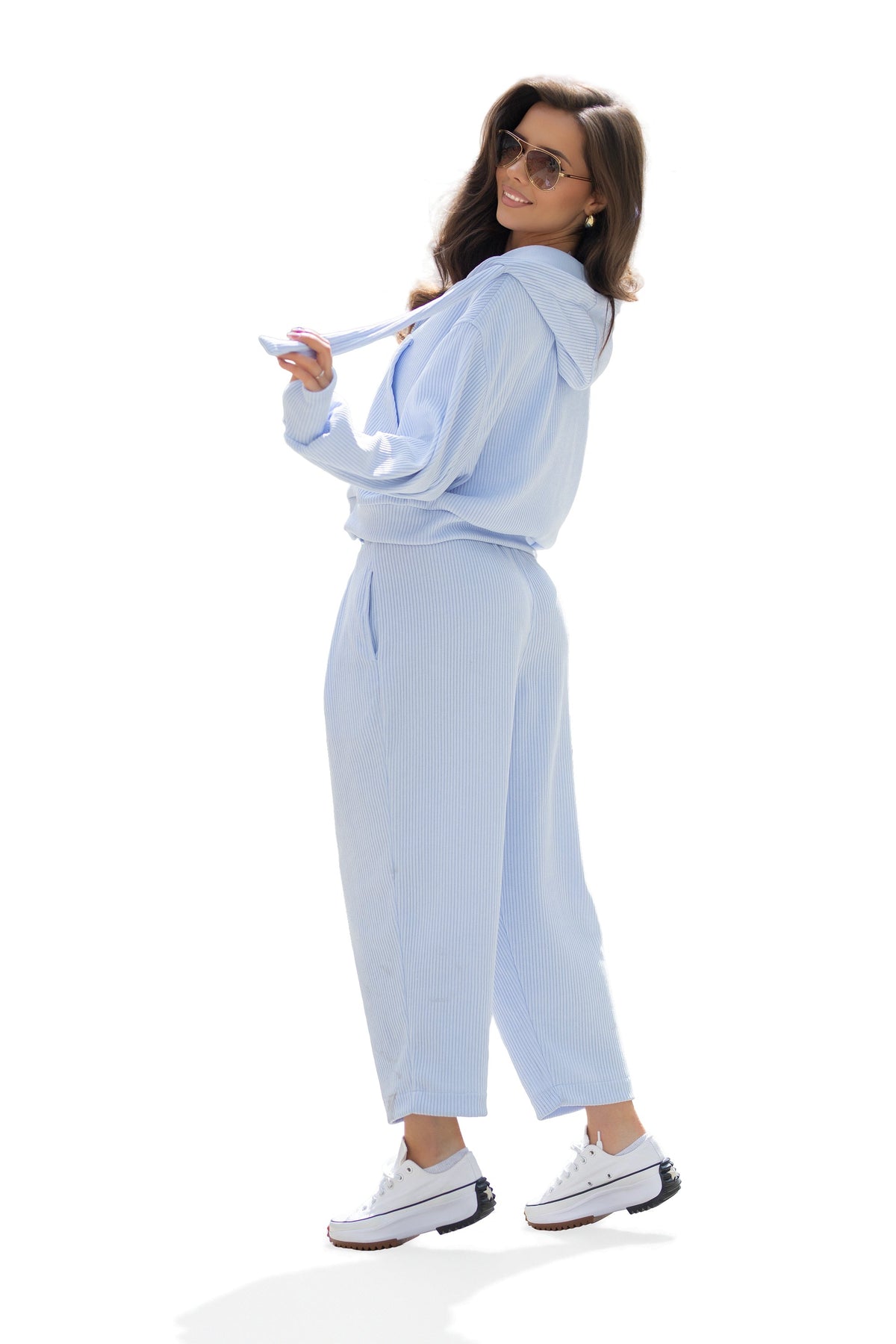 Bluza damska | sztruksowa, kaptur