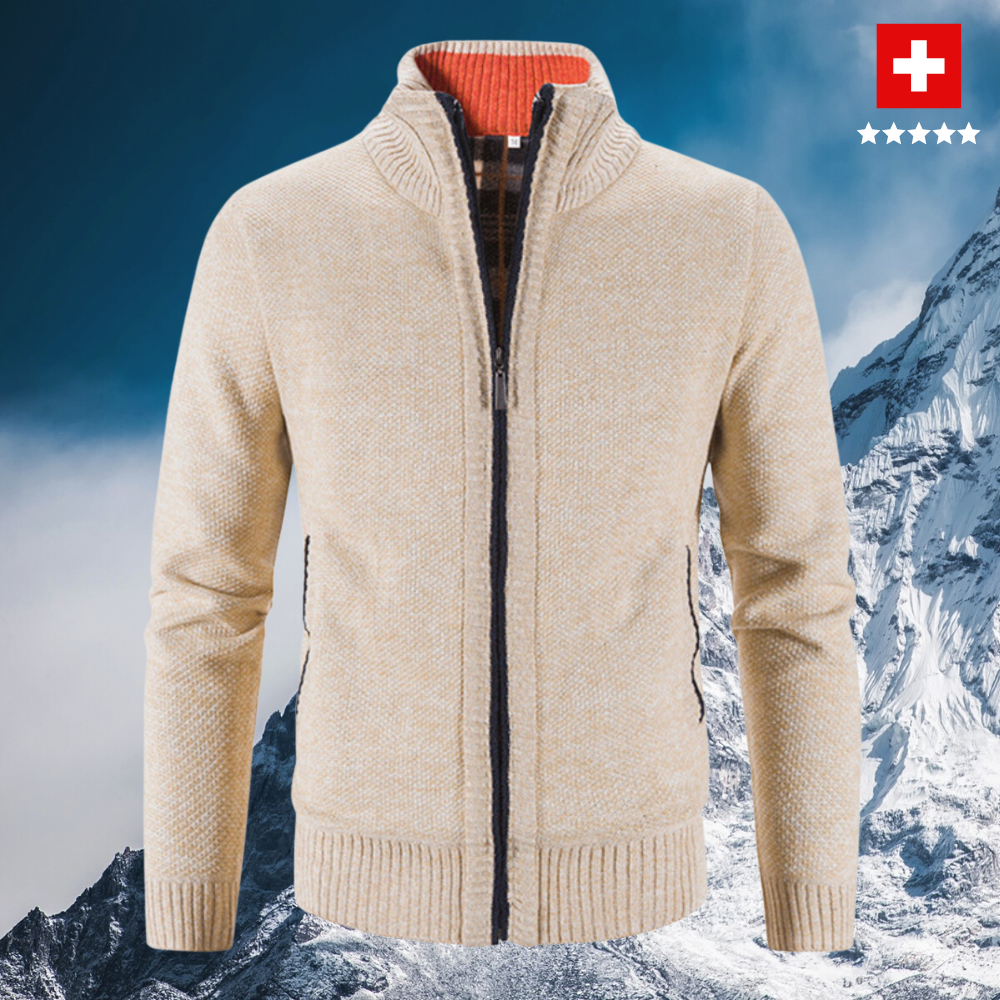 Sweter męski zimowy | zapięcie z przodu