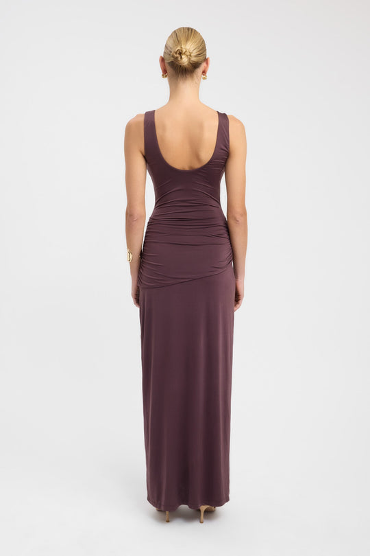 Sukienka maxi | bez rękawów, pasek w talii
