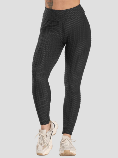 Legginsy damskie | modelujące, wzór w plaster miodu