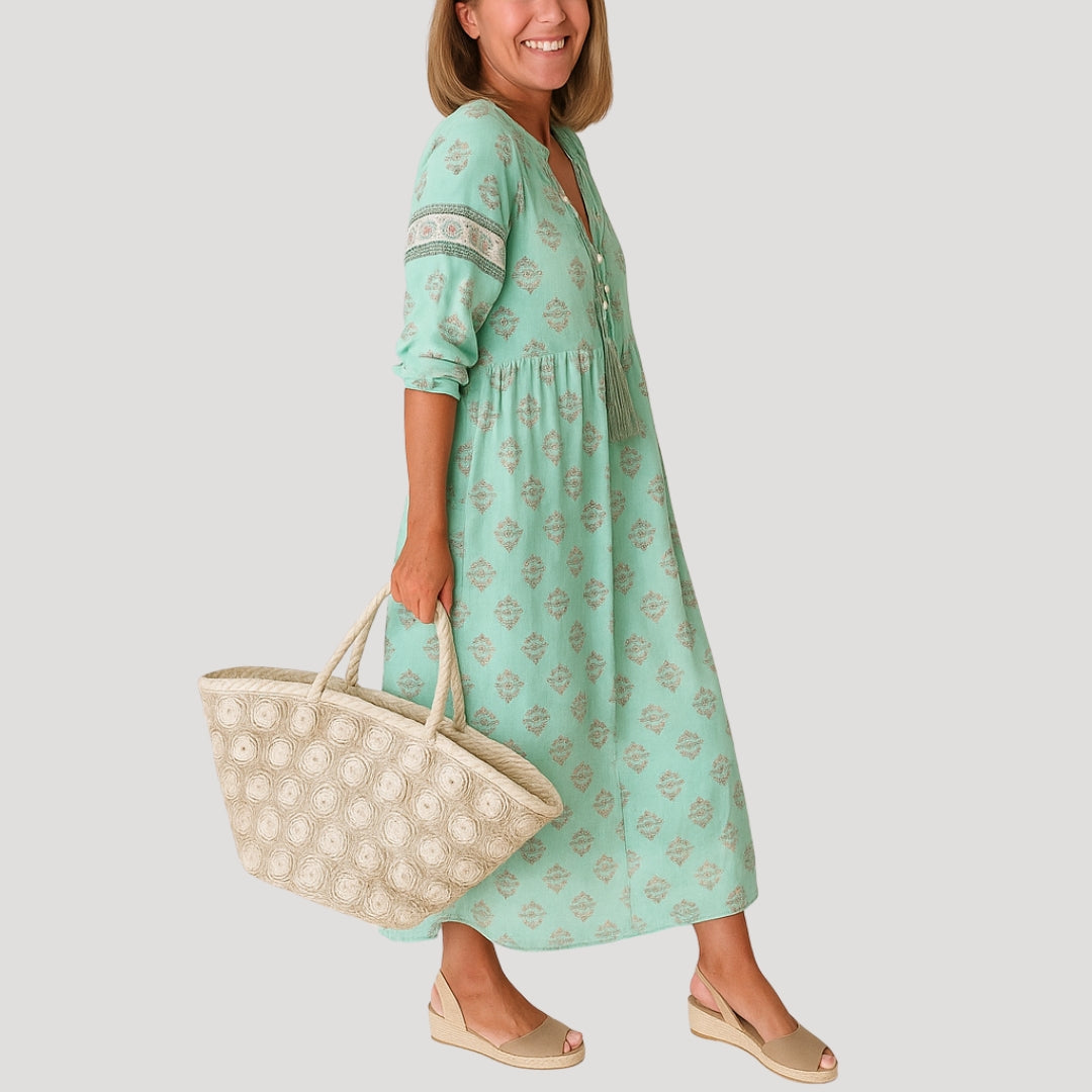 Sukienka midi | boho, kieszenie boczne