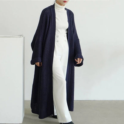 Kardigan damski | oversize, teksturowana dzianina