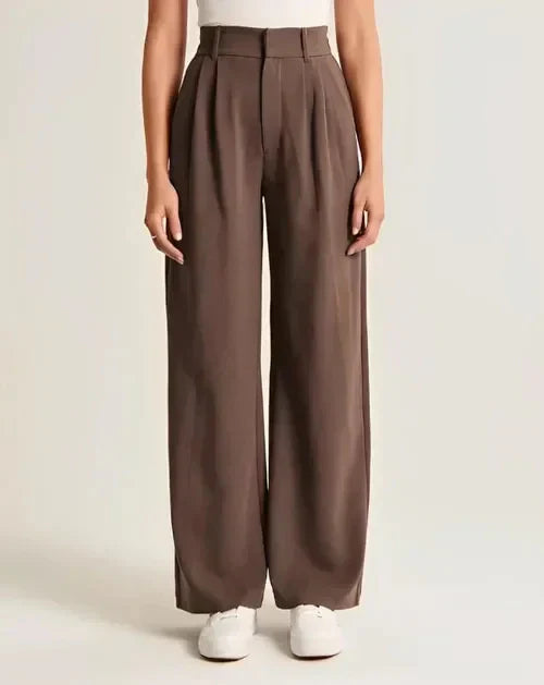 Spodnie chino damskie | Rozszerzana nogawka, klasyczny fason chino | Styl smart casual do pracy