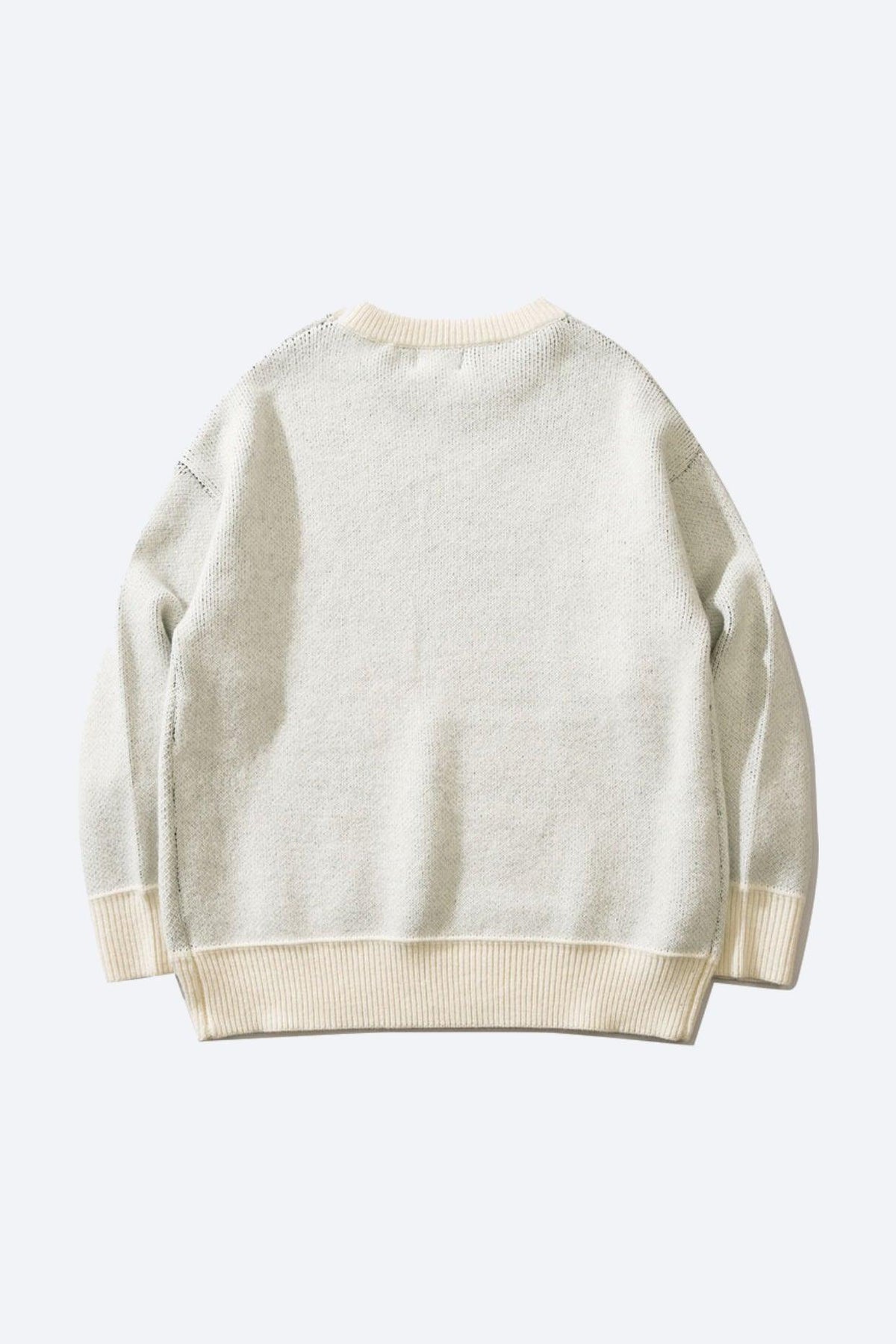 Sweter męski | motyw psa, prosty krój