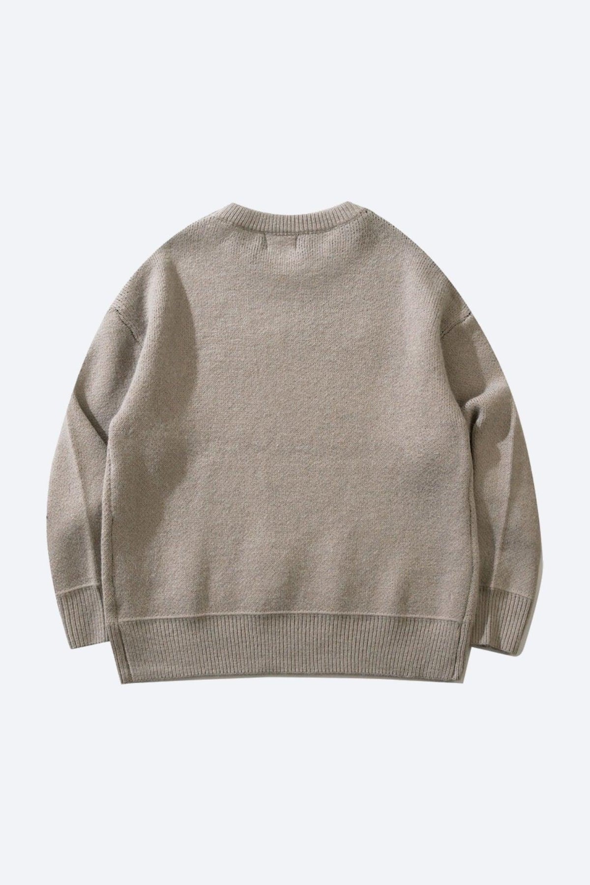 Sweter męski | motyw psa, prosty krój