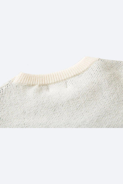 Sweter męski | motyw psa, prosty krój