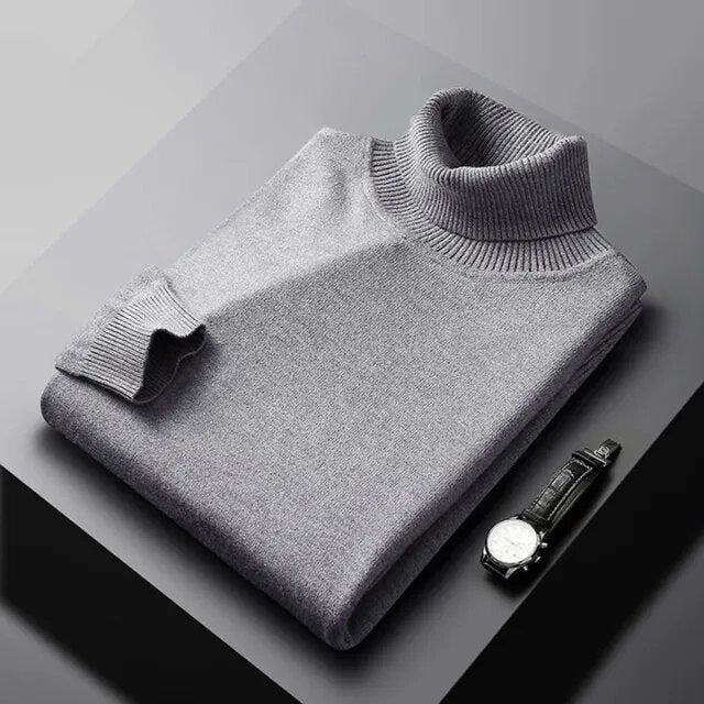 Sweter z golfem męski | 100% kaszmir