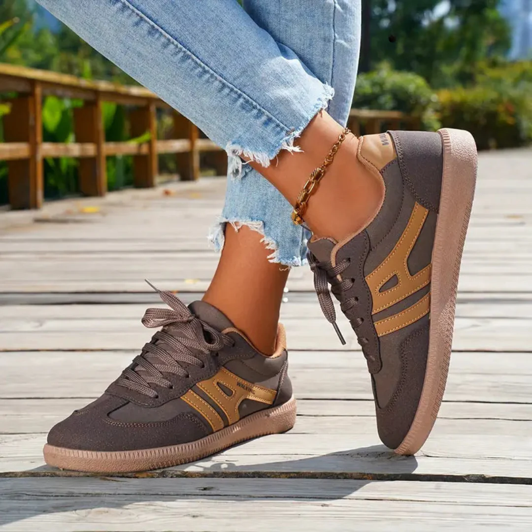 Noralie - Sneakersy damskie retro | Miękka wyściółka, amortyzująca podeszwa, oddychająca cholewka | Styl casual na co dzień