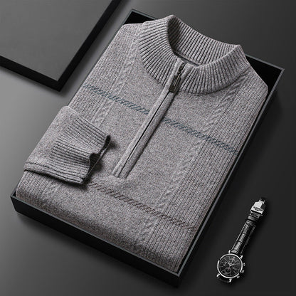 Sweter męski | zamek 1/4, lekka konstrukcja