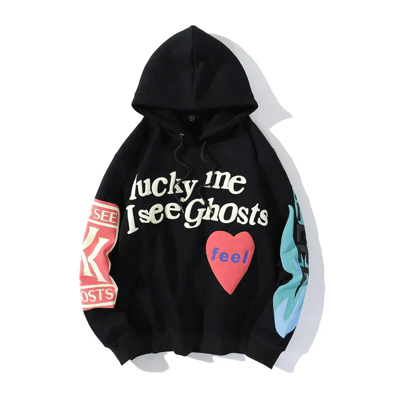 Bluza damska z kapturem | nadruk z duchami