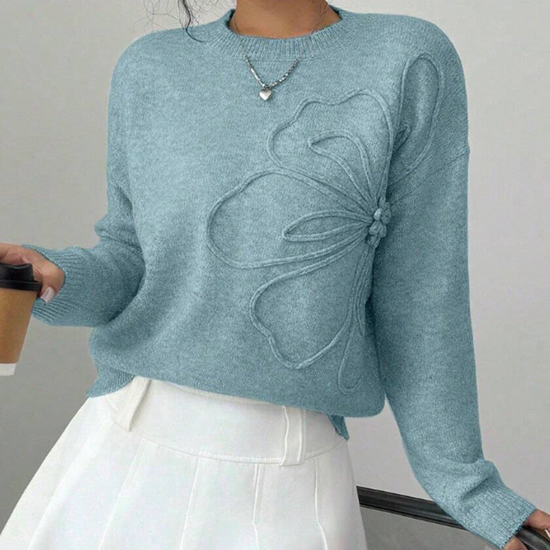 Sweter damski | wypukły motyw motyla