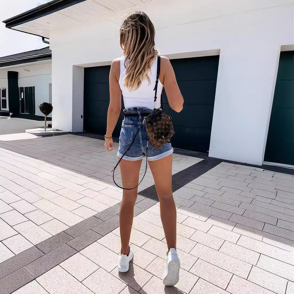 Szorty jeansowe damskie | elastyczny denim