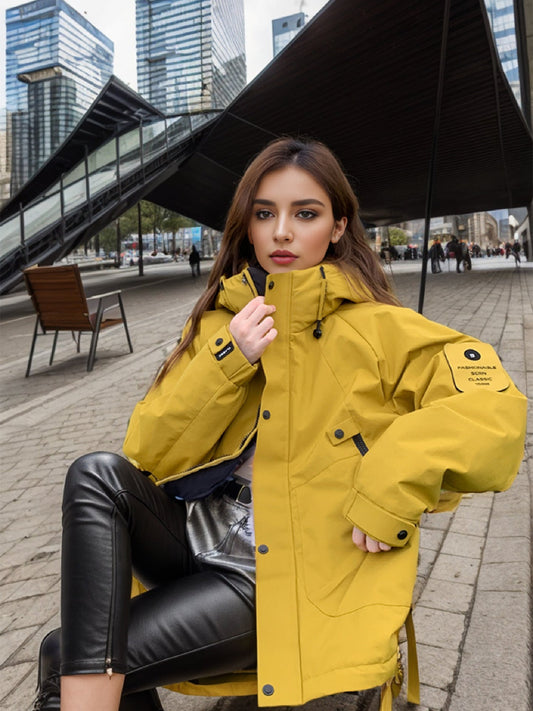Płaszcz puchowy unisex | rękawy raglanowe, stójka