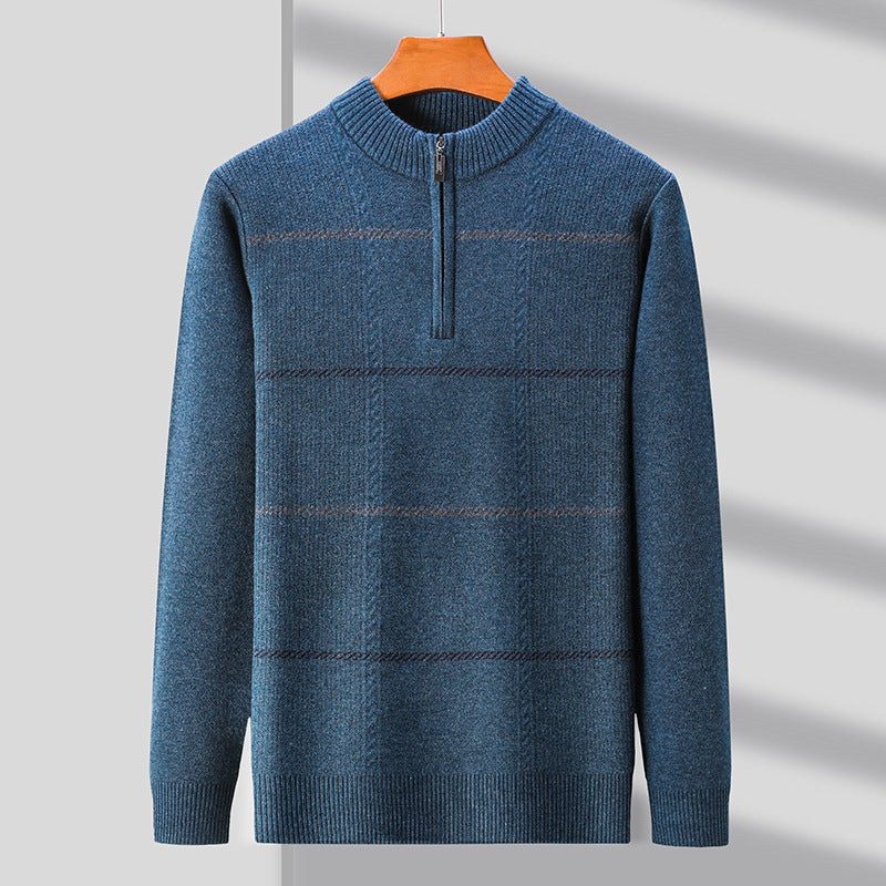 Sweter męski | zamek 1/4, lekka konstrukcja