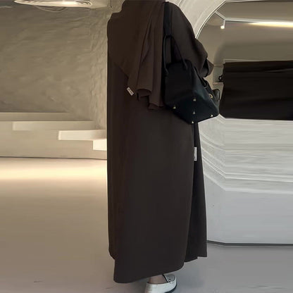 Płaszcz damski długi oversize | Prosty krój, zapięcie z przodu, minimalistyczny design | Ciepły styl na zimę