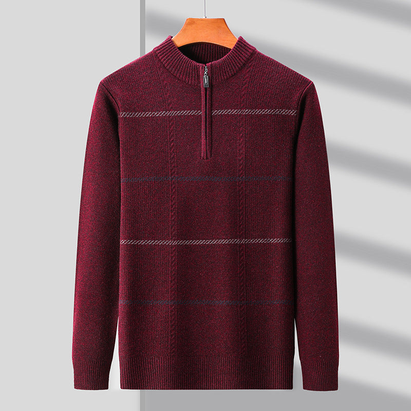 Sweter męski | zamek 1/4, lekka konstrukcja