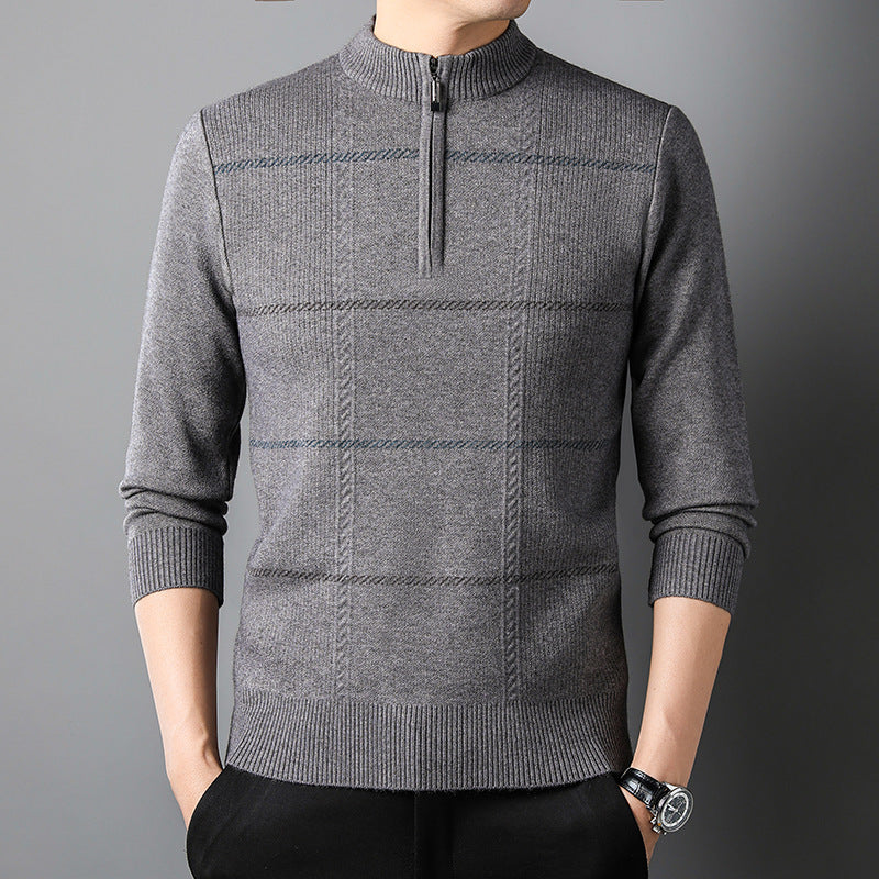 Sweter męski | zamek 1/4, lekka konstrukcja