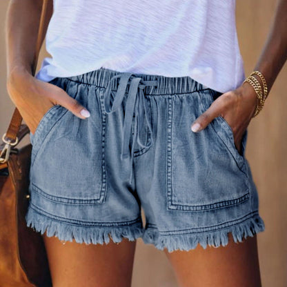 Szorty jeansowe damskie | elastyczny denim