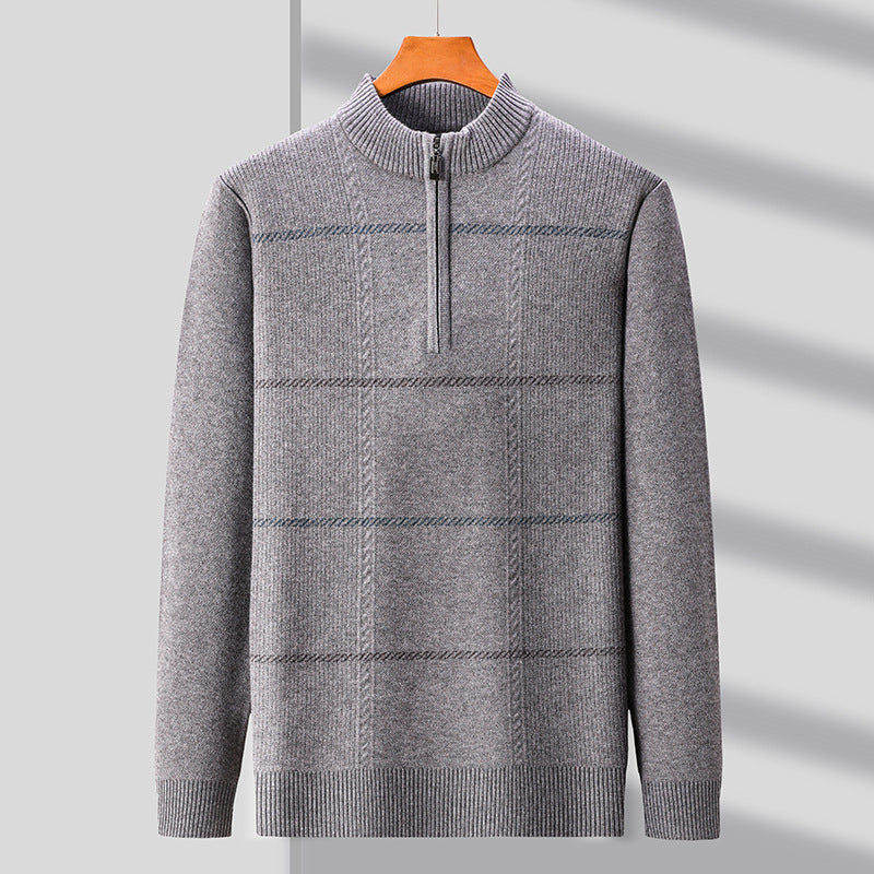 Sweter męski | zamek 1/4, lekka konstrukcja