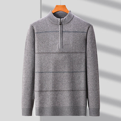 Sweter męski | zamek 1/4, lekka konstrukcja