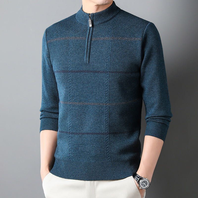 Sweter męski | zamek 1/4, lekka konstrukcja