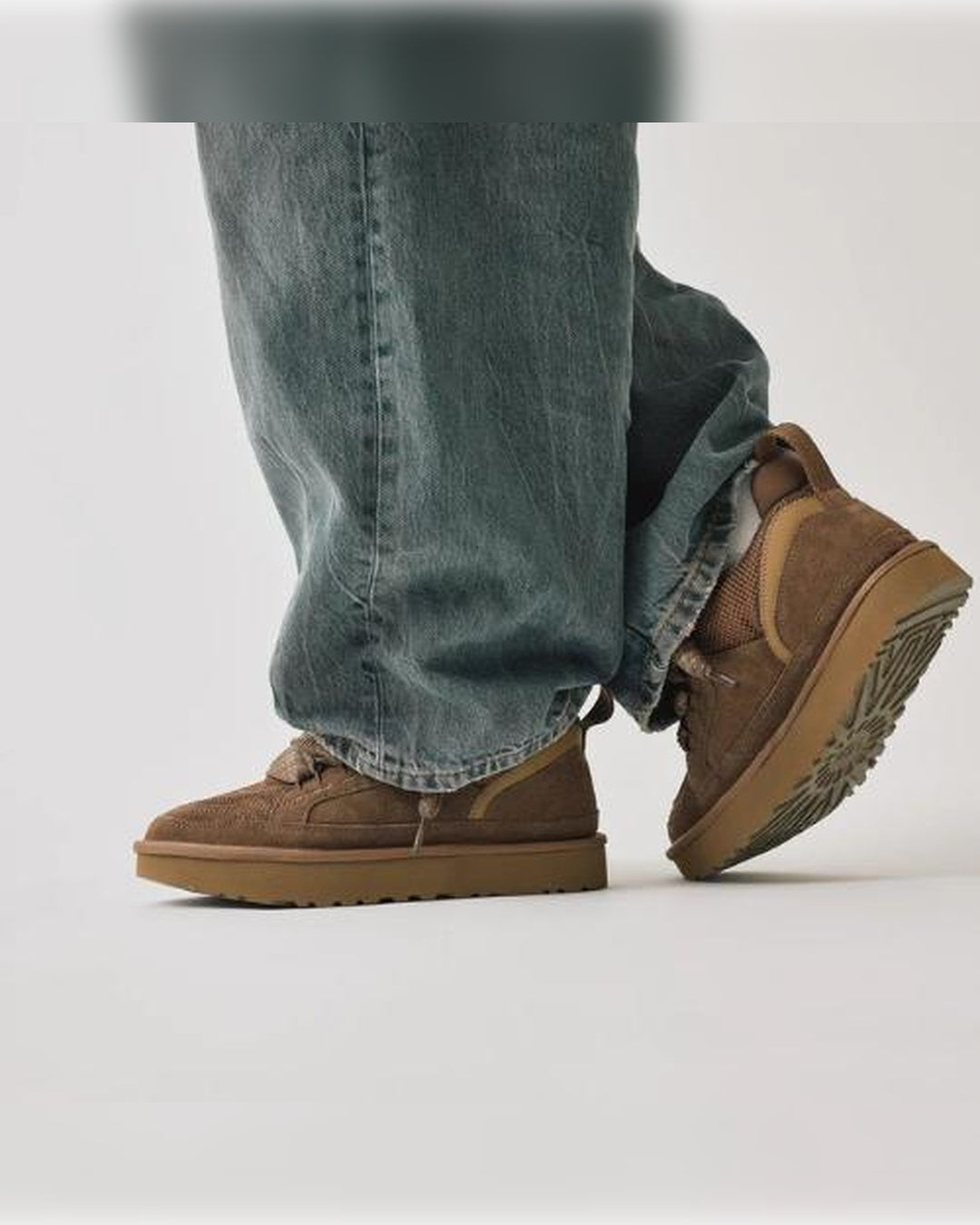Sneakersy damskie | zamsz, futrzana podszewka