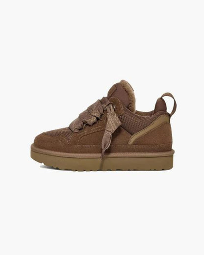 Sneakersy damskie | zamsz, futrzana podszewka