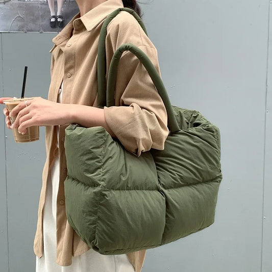 Torba shopper damska | pikowana, lekka